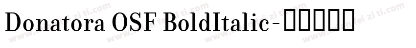 Donatora OSF BoldItalic字体转换